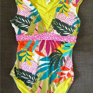 Bleu Rod Beattie Wild At Heart One Piece Cap Sleeve Animal Print Size 6